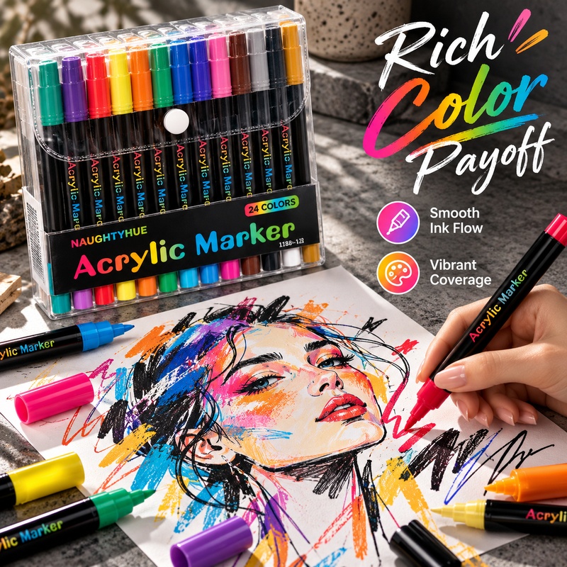 Dual Color Acrylic Paint Marke - огляд і ціна Copic Marker Sketch